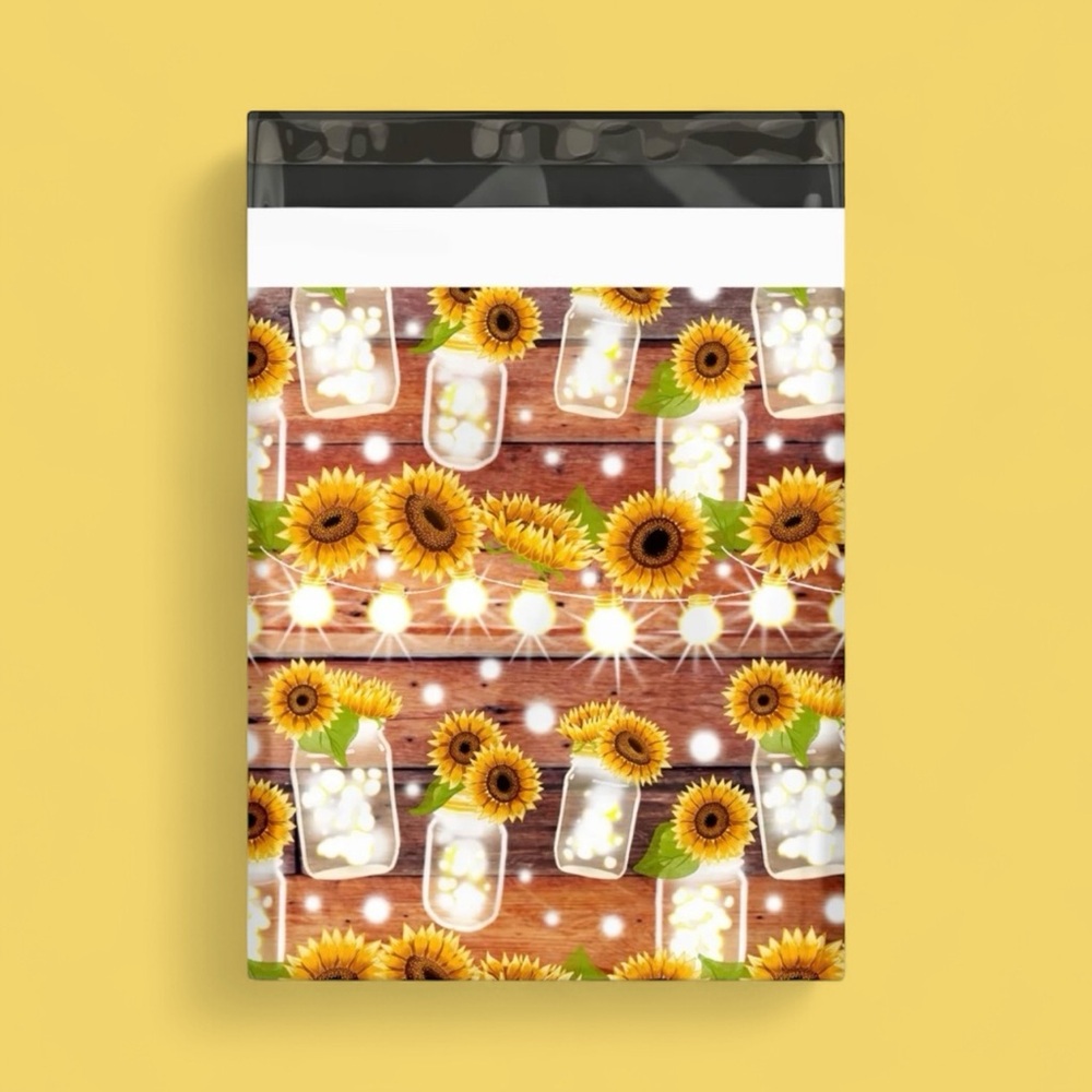 Sunflower 🌻 Mason Jars Poly Mailer 10x13 Pack of 25 - Picture 5 of 6